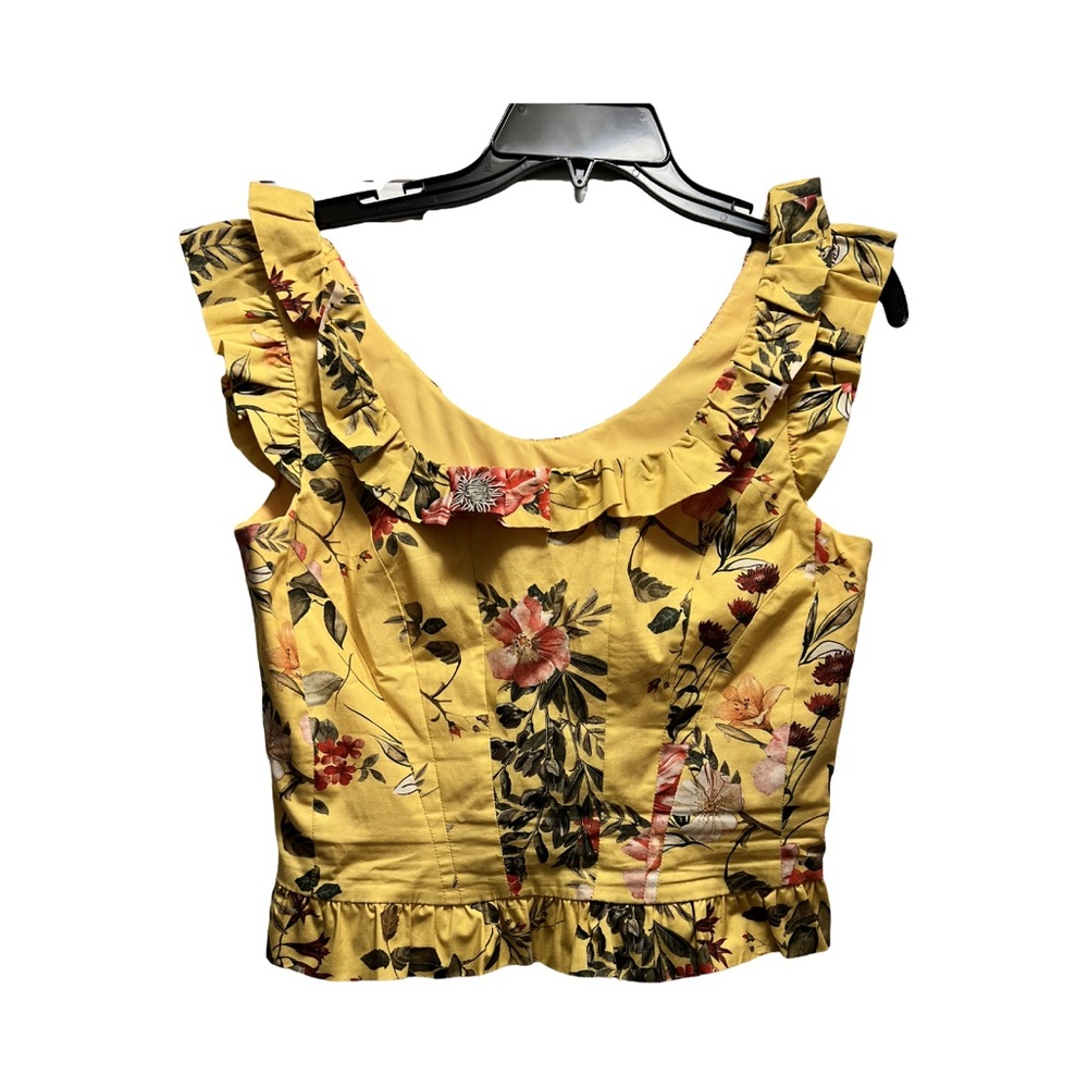 NWOT Antonio Melani Yellow Ray of Sunshine Floral Top